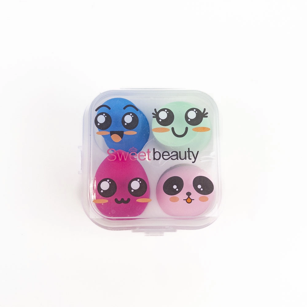 Kiss Face Face Sponges in Jar (set of 4)