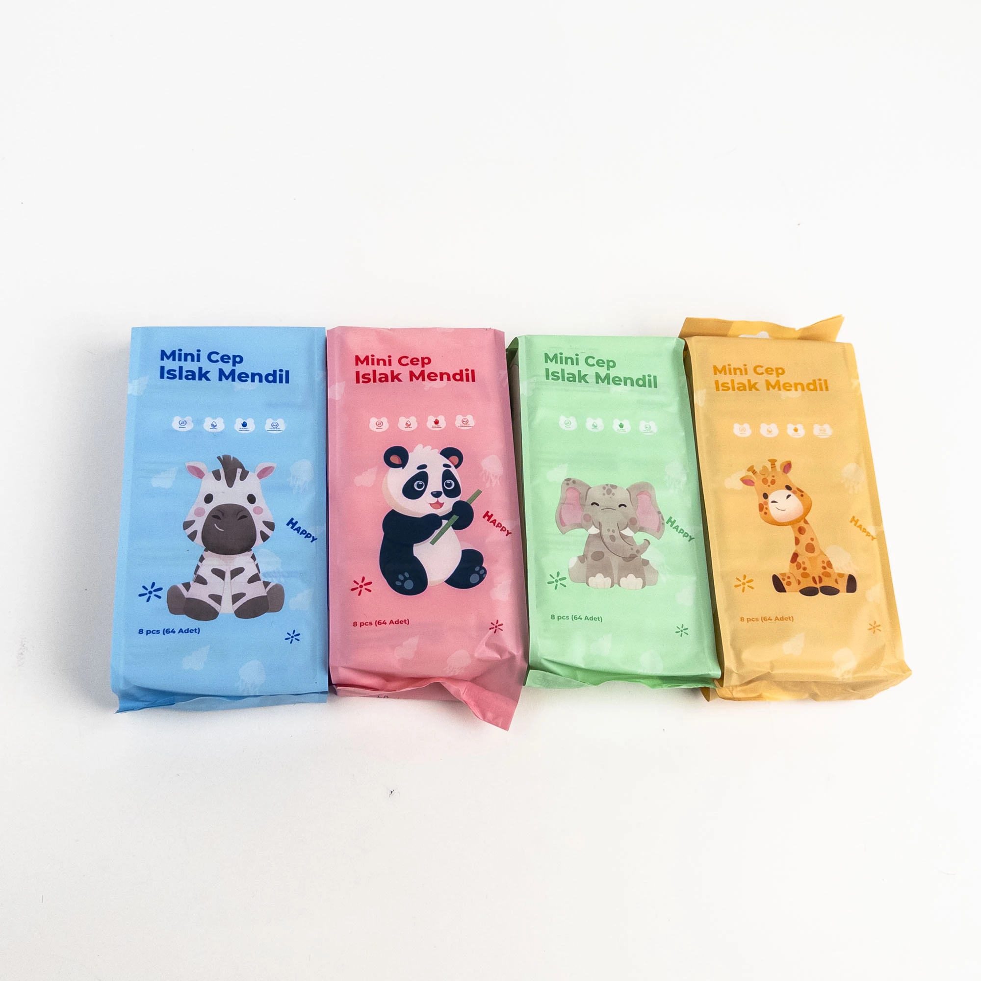 Салфетки влажные мини МИКС н-р 8 уп. по 8 шт