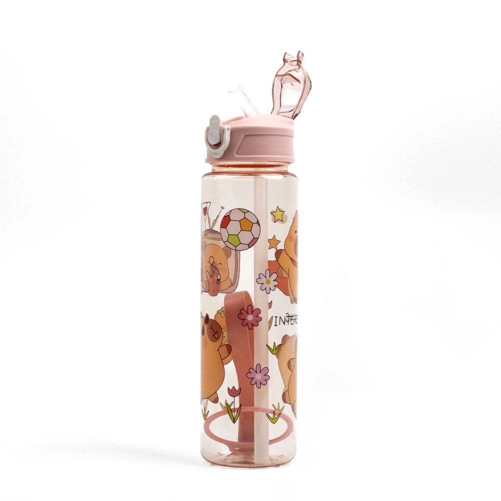 Бутылка с трубочкой Капибара 700 мл