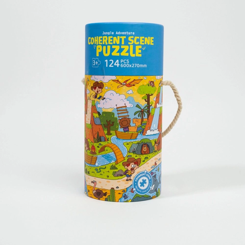 Puzzle în tub Aventură în Junglă 88915 (124 piese)
