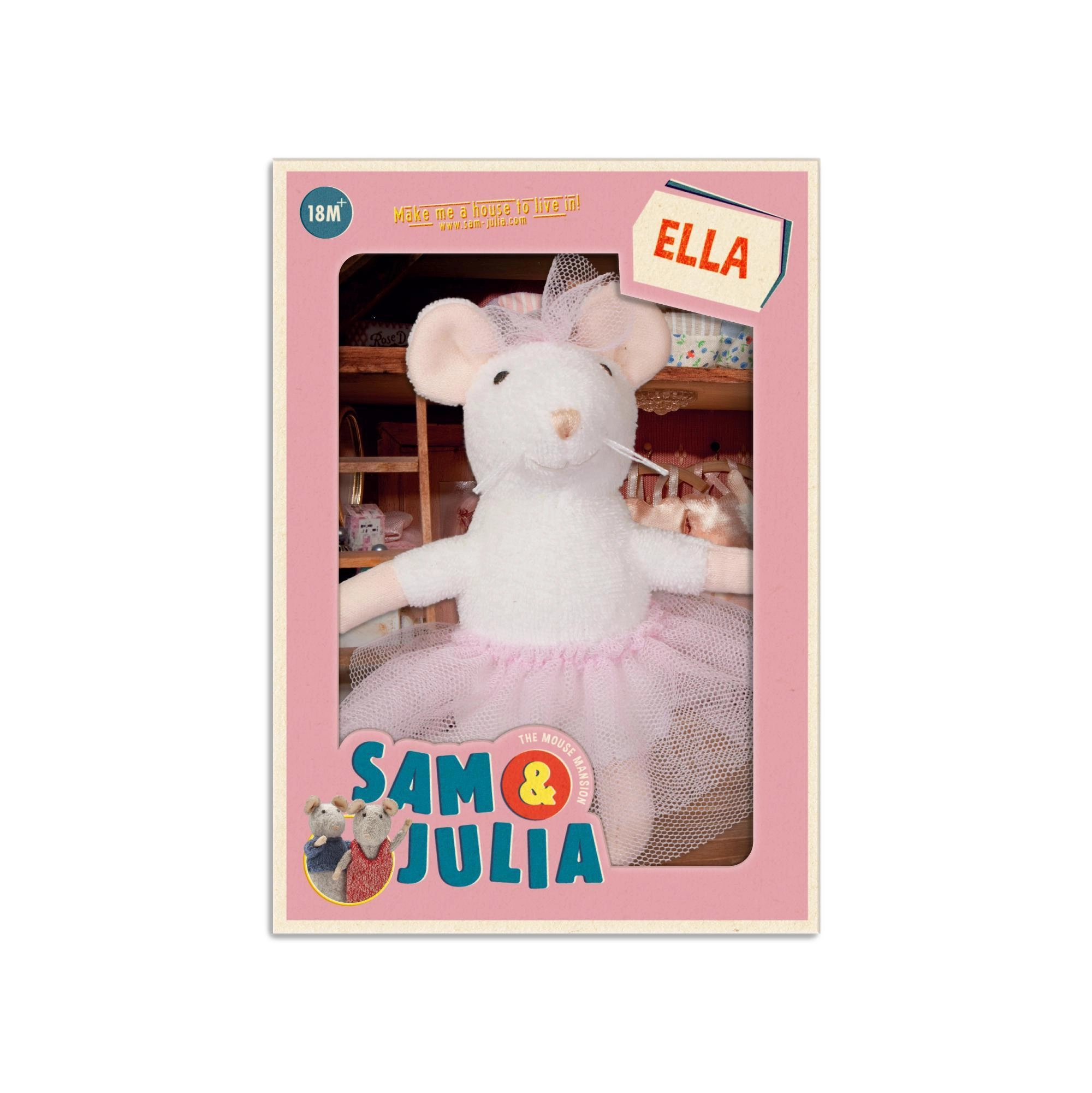 Игрушка мини-мышка ELLA 12 см