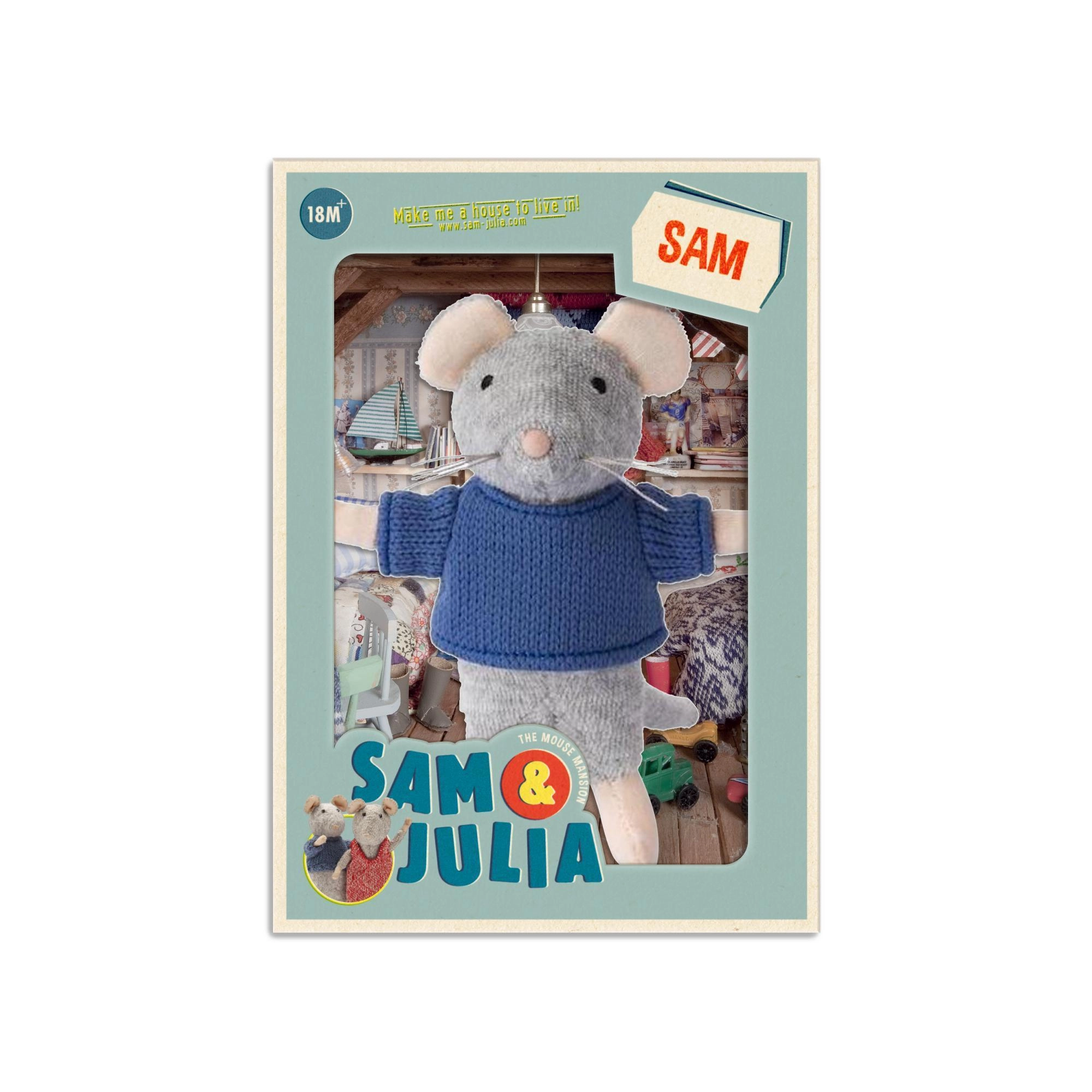 Игрушка мини-мышка SAM 12 см