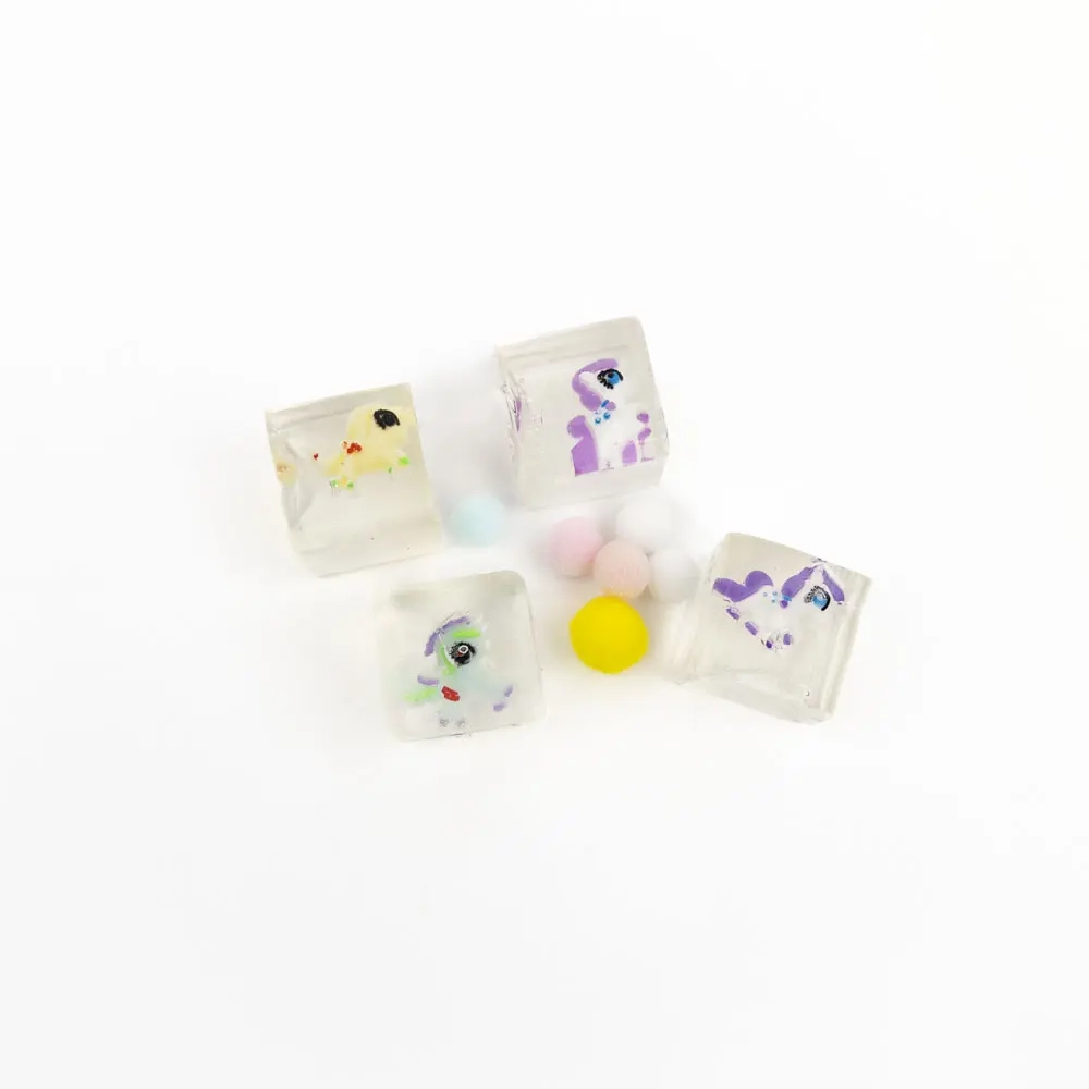 Squishy antistress Unicorn-ice cubes set of 4