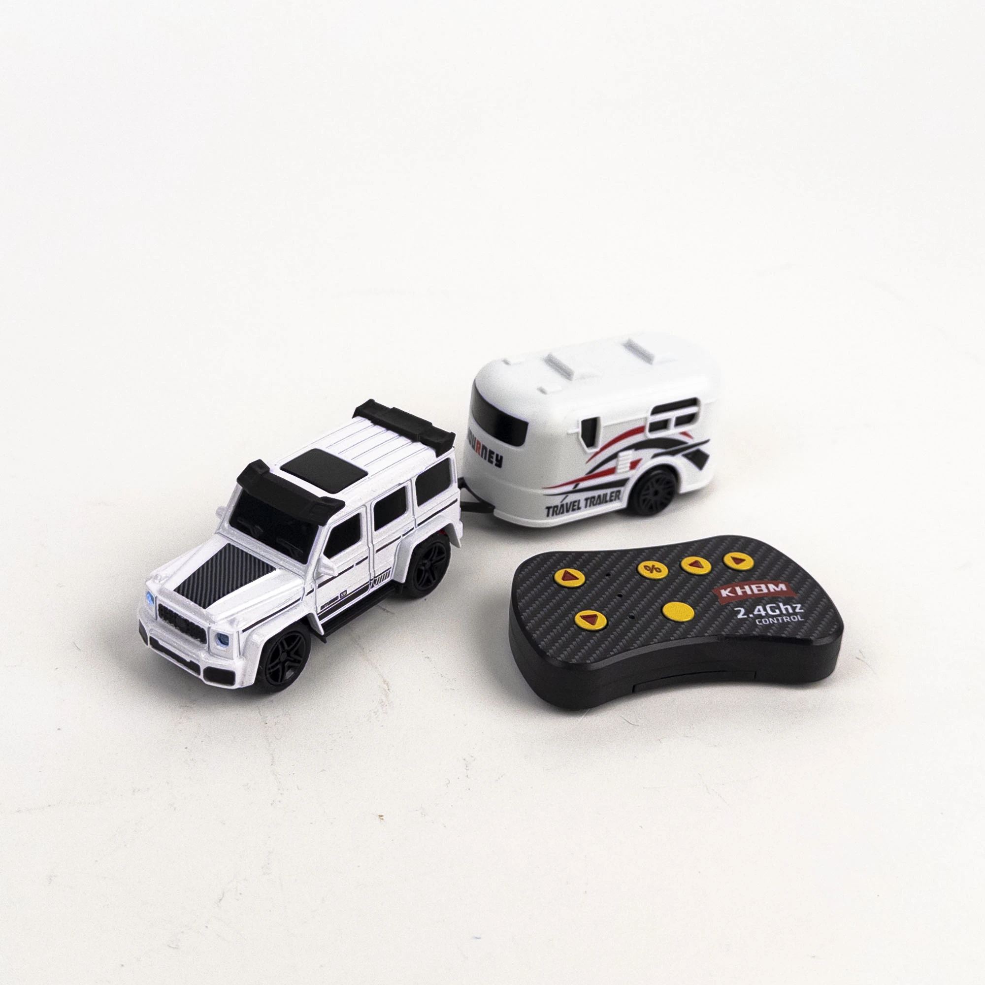 Mașinuță cu Telecomandă și Remorcă (1:64, Metal)