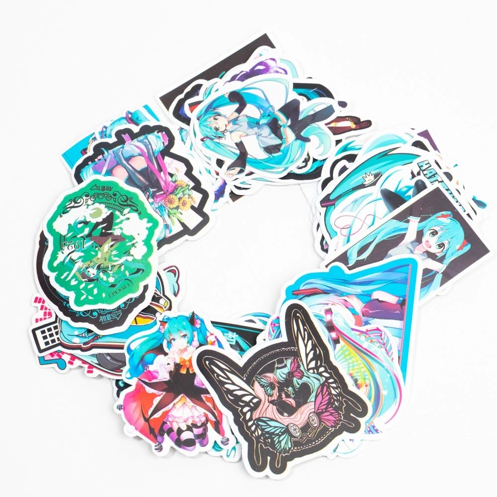 Set de abțibilduri Hatsune Miku, 50 bucăți