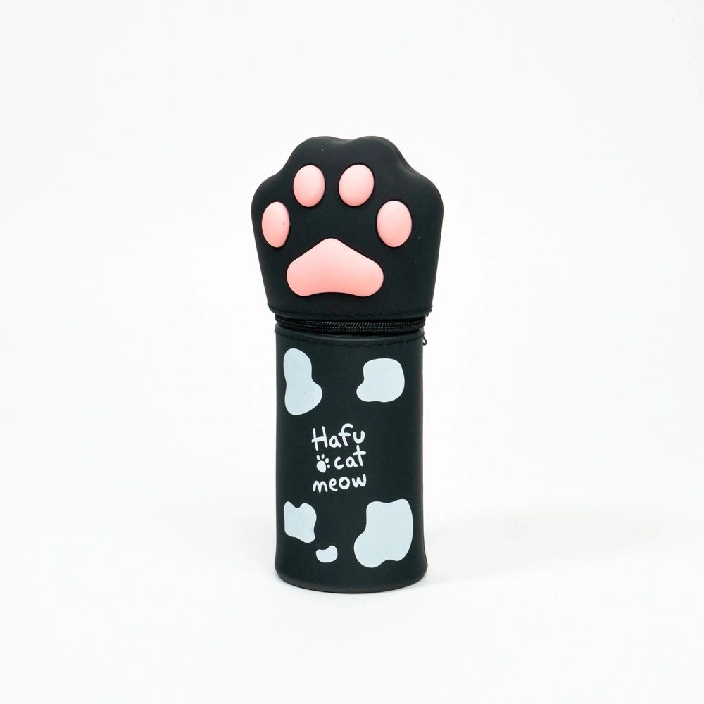 Silicone cat paw pencil case