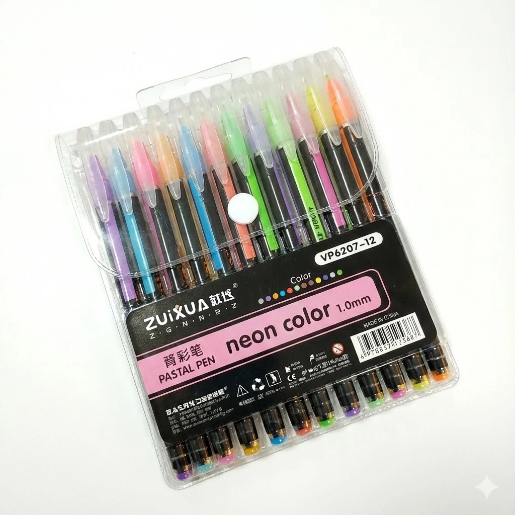 Pixuri Colorate Neon (Set 12 bucăți)