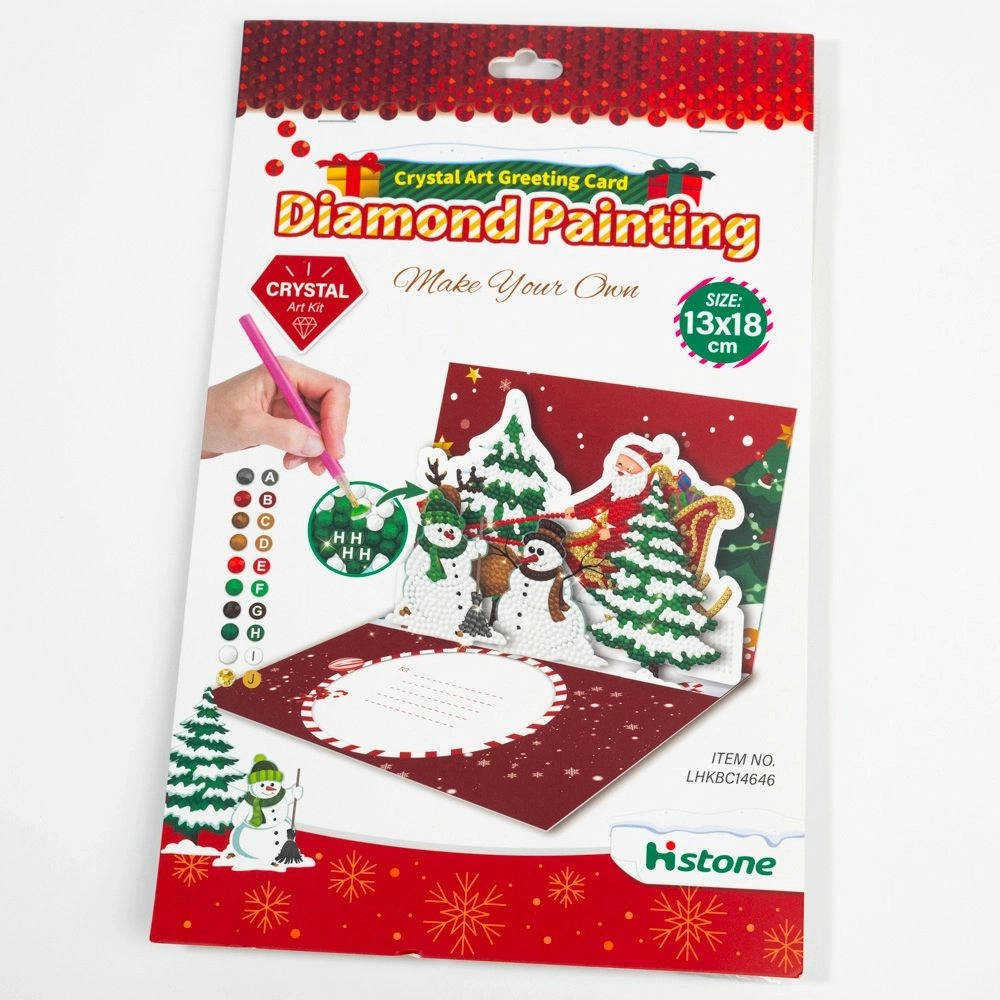 Felicitare-Mozaic Diamant de Crăciun 13x18 cm