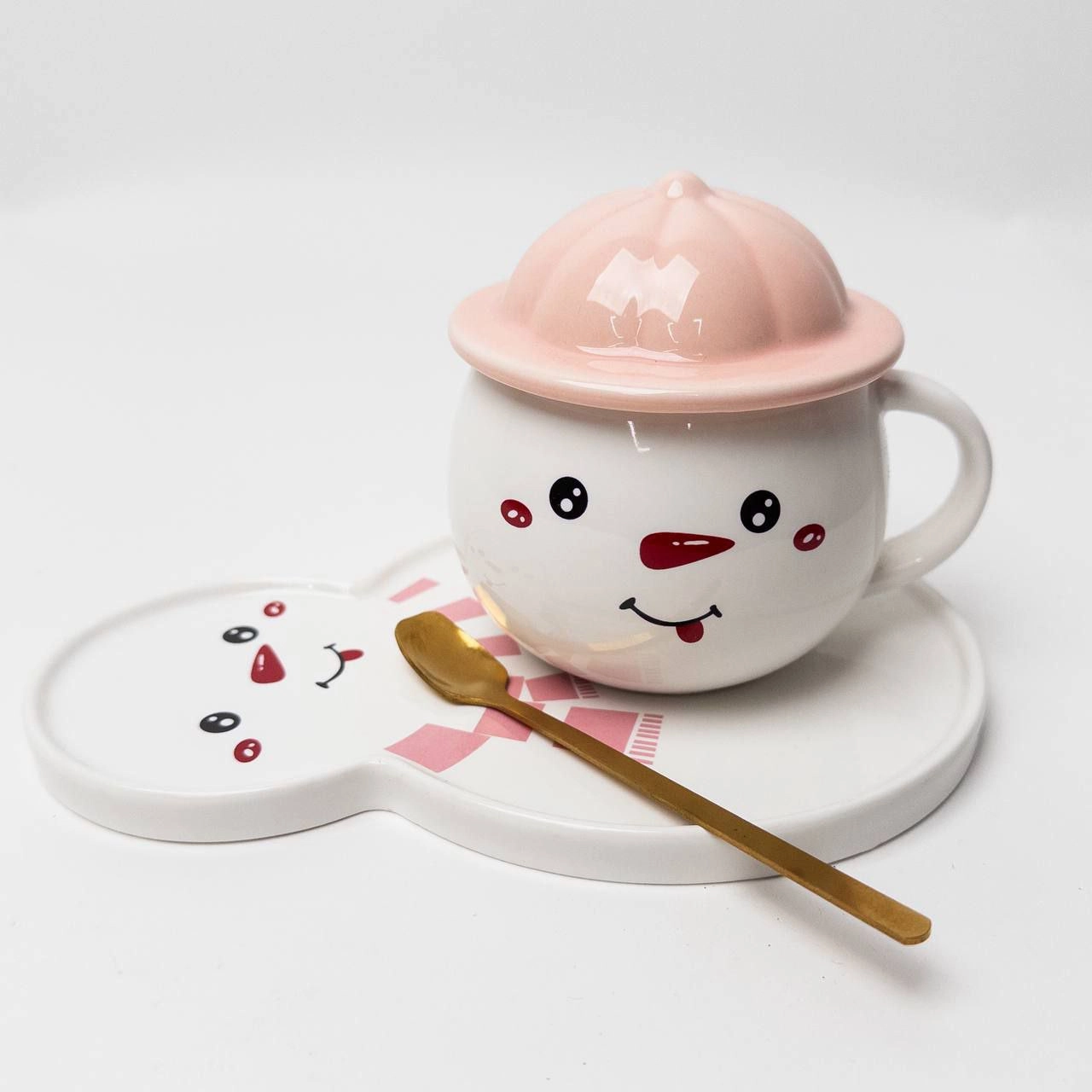 Cană + Farfurie + Linguriță (Set)