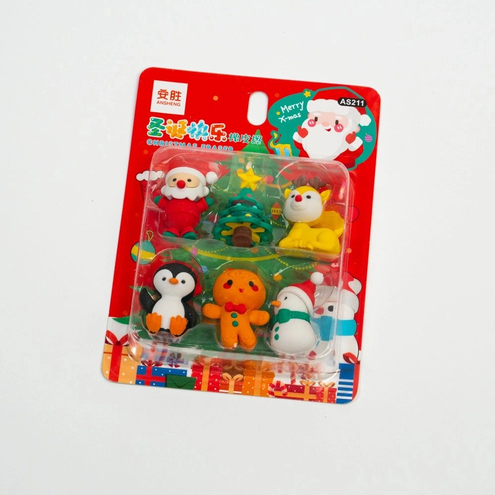 New Year Eraser Set 6 pieces