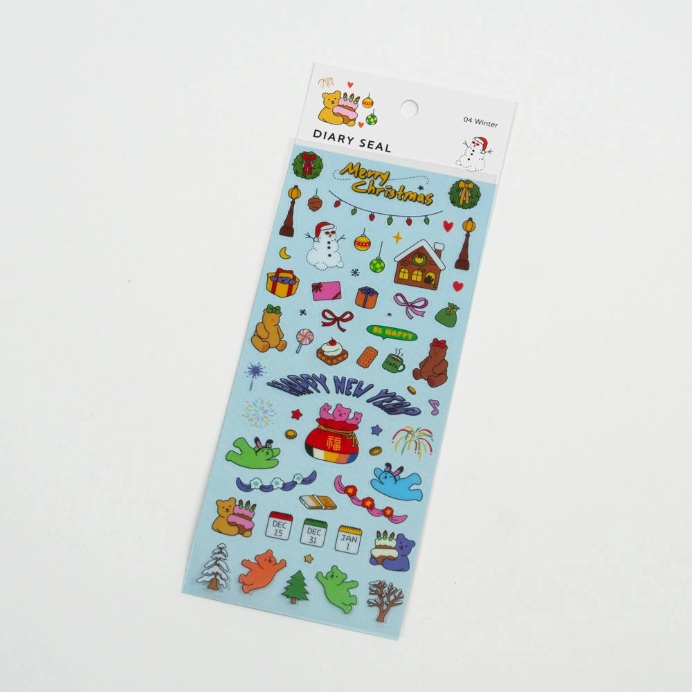 Abțibilduri Anul Nou NEW (1 foaie)