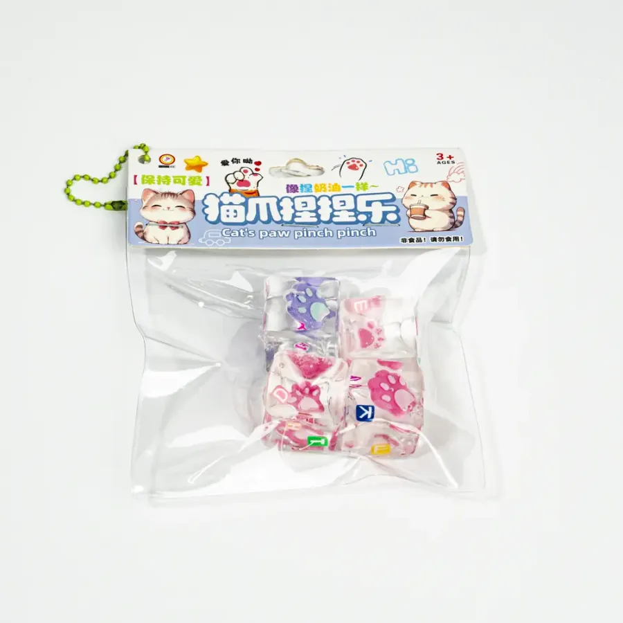 Antistres squishy Lăbuțe cuburi de gheață (set de 4 buc)
