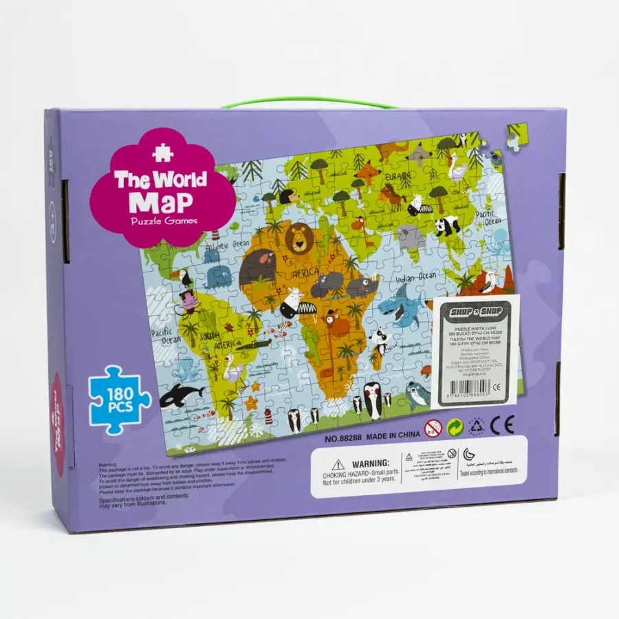 Puzzle The World Map 180 piese 57*42 cm 88288