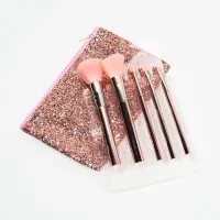 Pensule de machiaj Kiss Face (set 5 buc) + trusă cosmetică