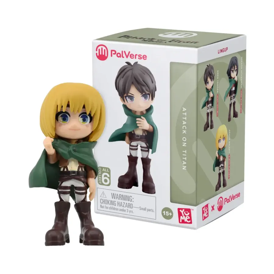 Figurină YuMe Atacul Titanilor Blind Box (9 cm, set de 6 modele)