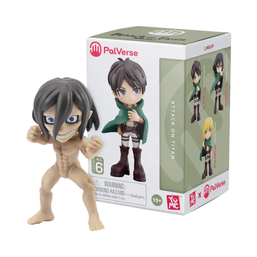 Figurină YuMe Atacul Titanilor Blind Box (9 cm, set de 6 modele)