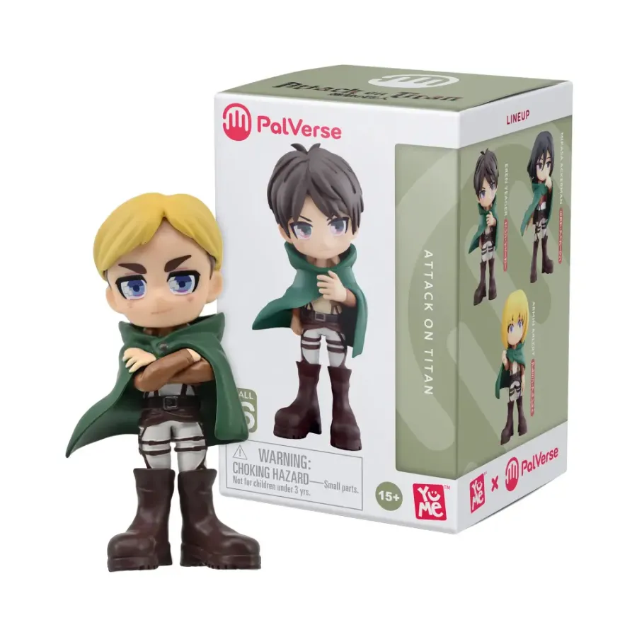 Figurină YuMe Atacul Titanilor Blind Box (9 cm, set de 6 modele)