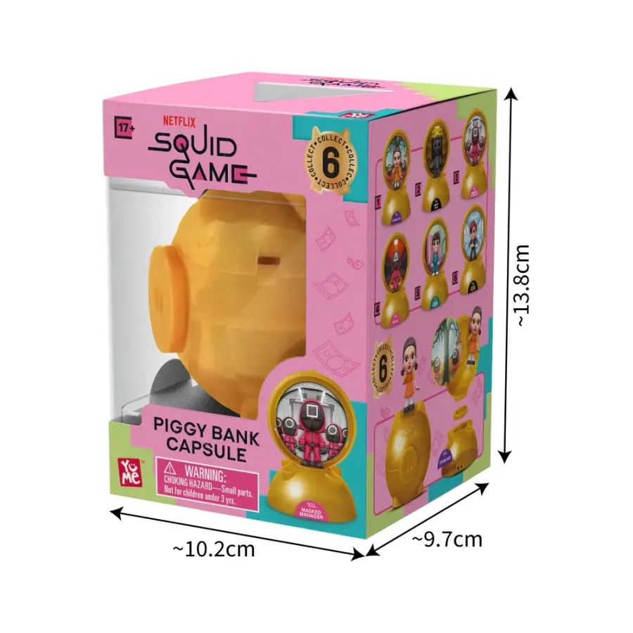 Capsula în formă de pușculiță YuMe Jocul Calamarului Bank Capsule Blind Box (15 cm)