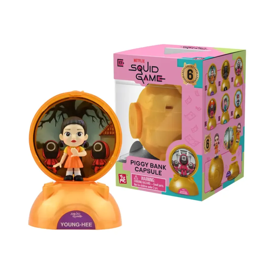 Capsula în formă de pușculiță YuMe Jocul Calamarului Bank Capsule Blind Box (15 cm)