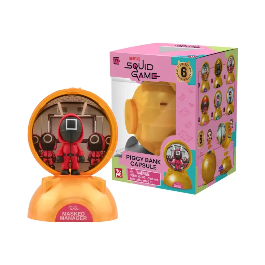 Capsula în formă de pușculiță YuMe Jocul Calamarului Bank Capsule Blind Box (15 cm)