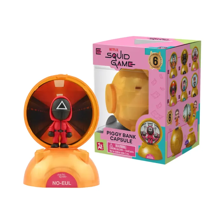 Capsula în formă de pușculiță YuMe Jocul Calamarului Bank Capsule Blind Box (15 cm)