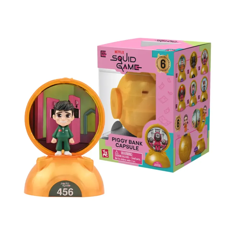 Capsula în formă de pușculiță YuMe Jocul Calamarului Bank Capsule Blind Box (15 cm)