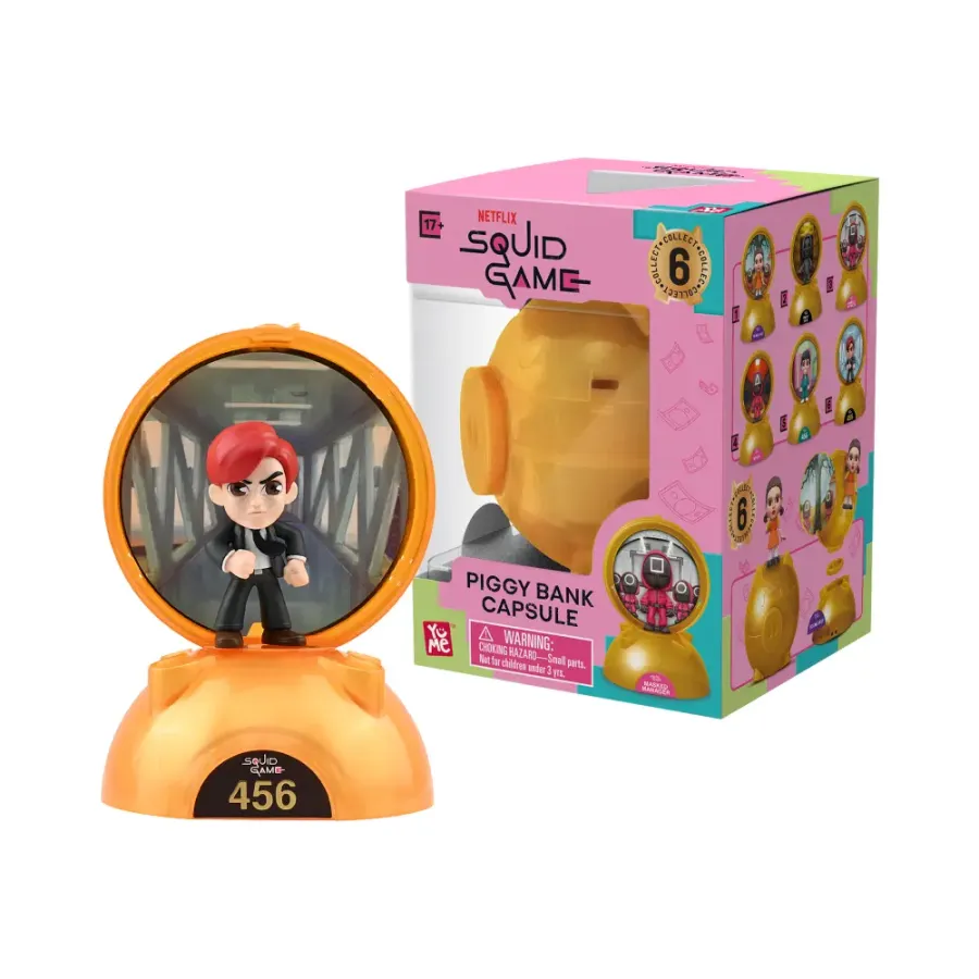 Capsula în formă de pușculiță YuMe Jocul Calamarului Bank Capsule Blind Box (15 cm)