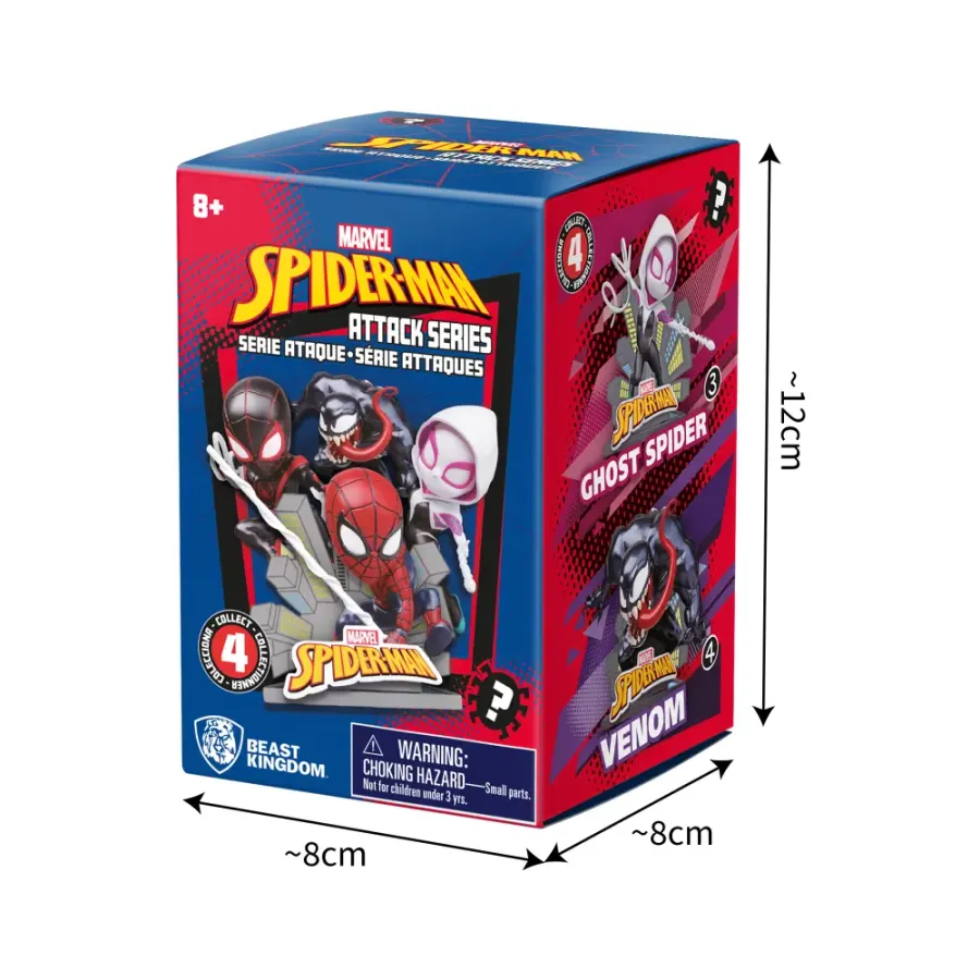 Figurină YuMe Spider-Man Blind Box (Attack series) (8 cm, set de 6 modele)