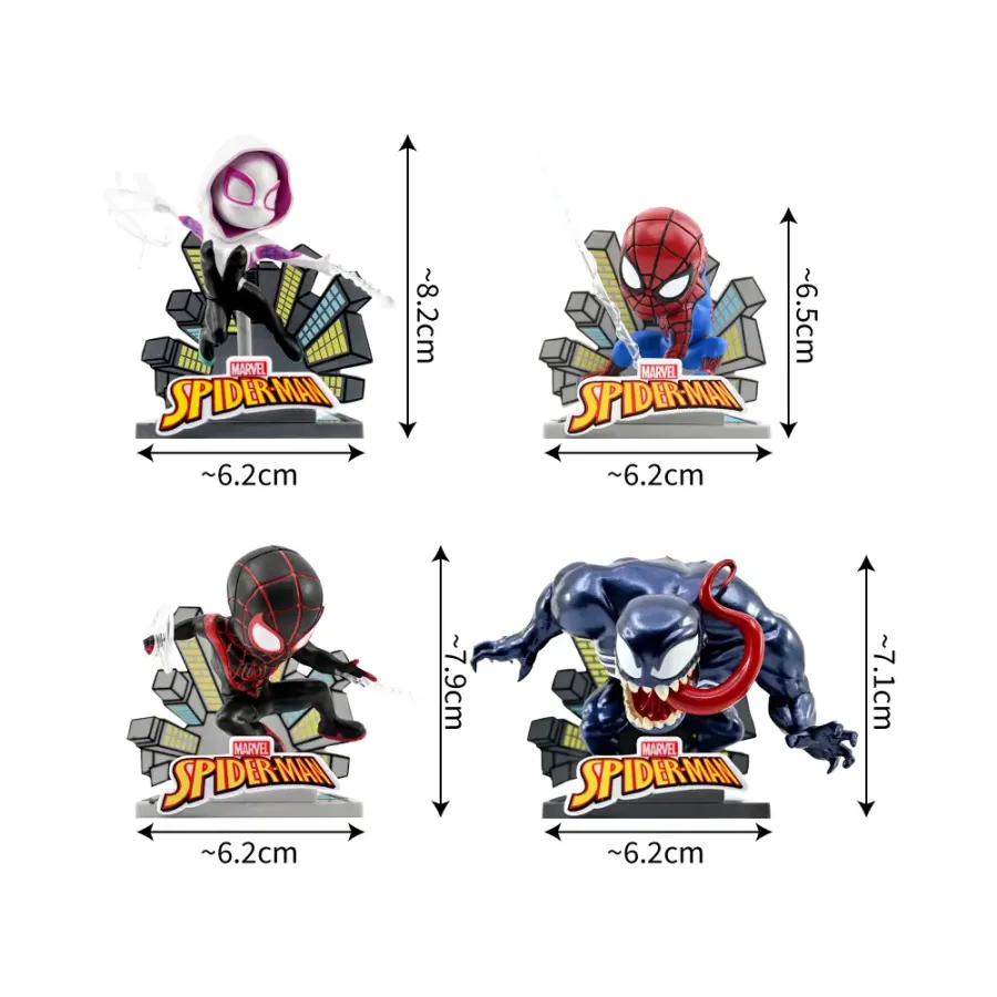 Figurină YuMe Spider-Man Blind Box (Attack series) (8 cm, set de 6 modele)