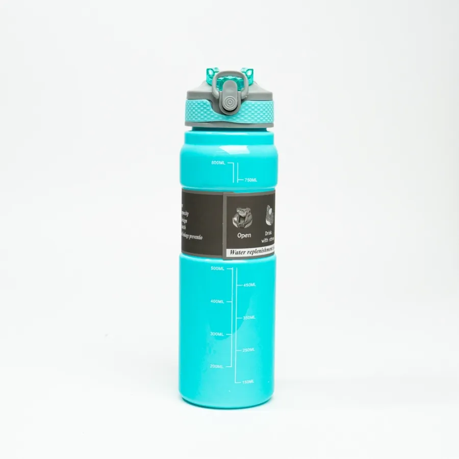 Sticlă cu pai Sport 800 ml