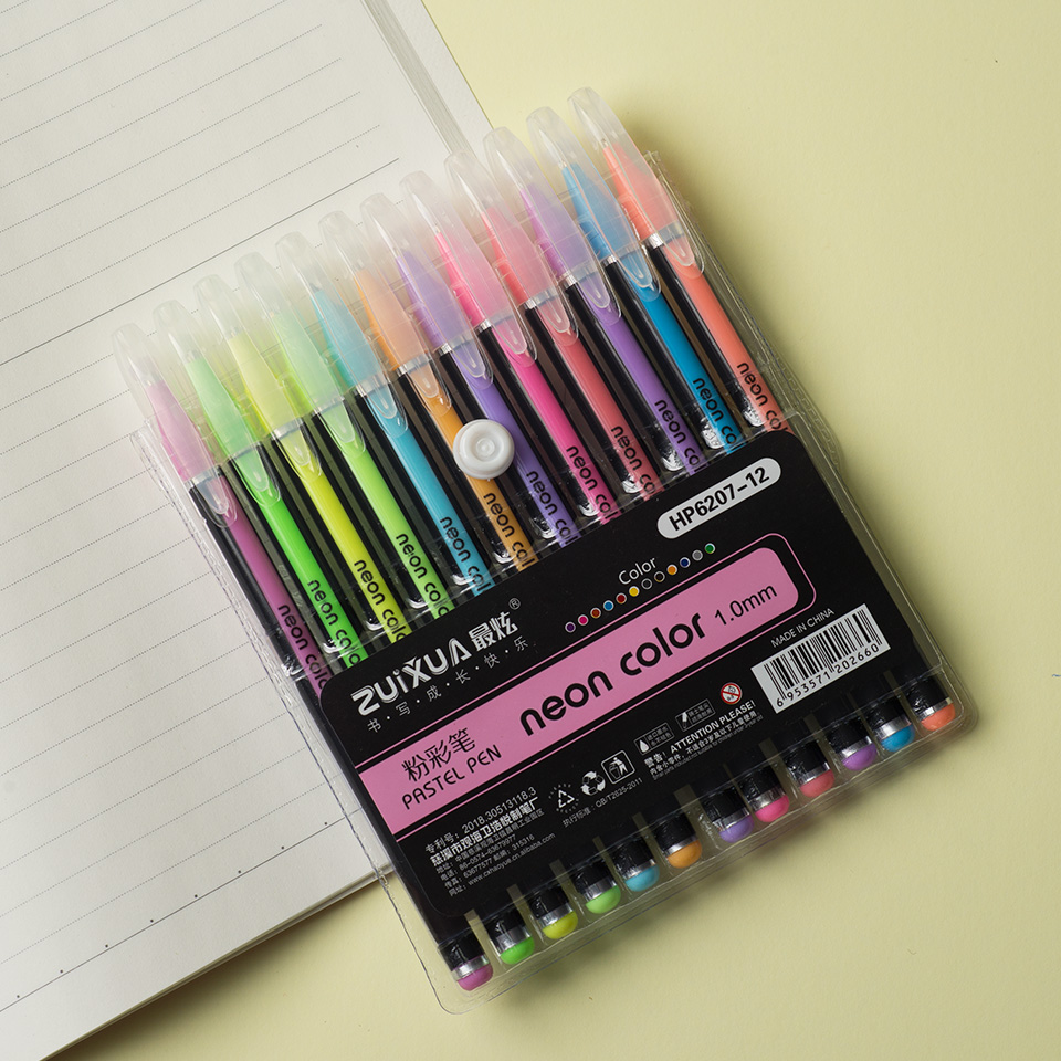 Ручки неоновые цветные (набор 12