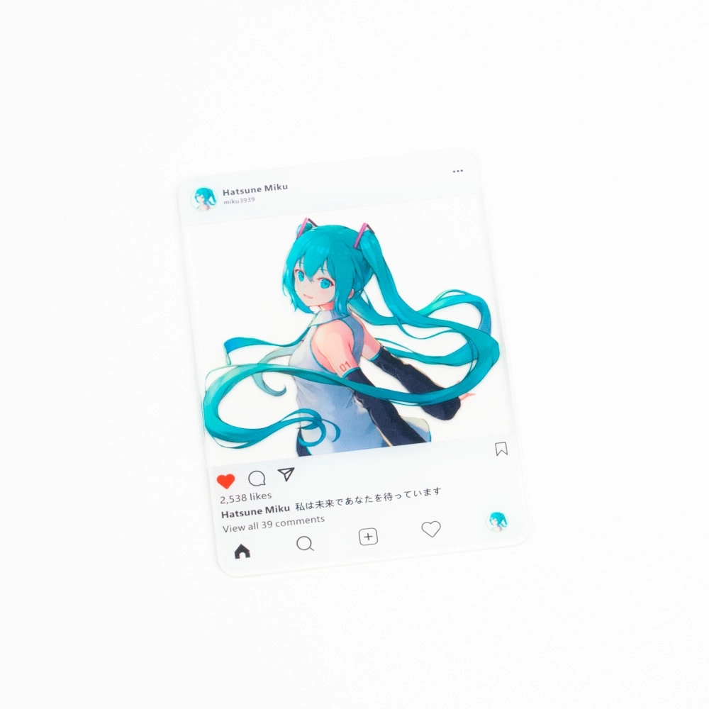 Card plastic Hatsune Miku