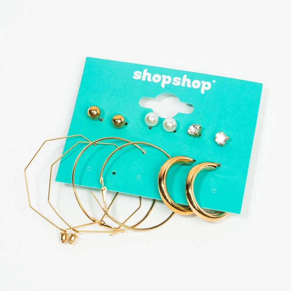 Earrings set of 6 pairs
