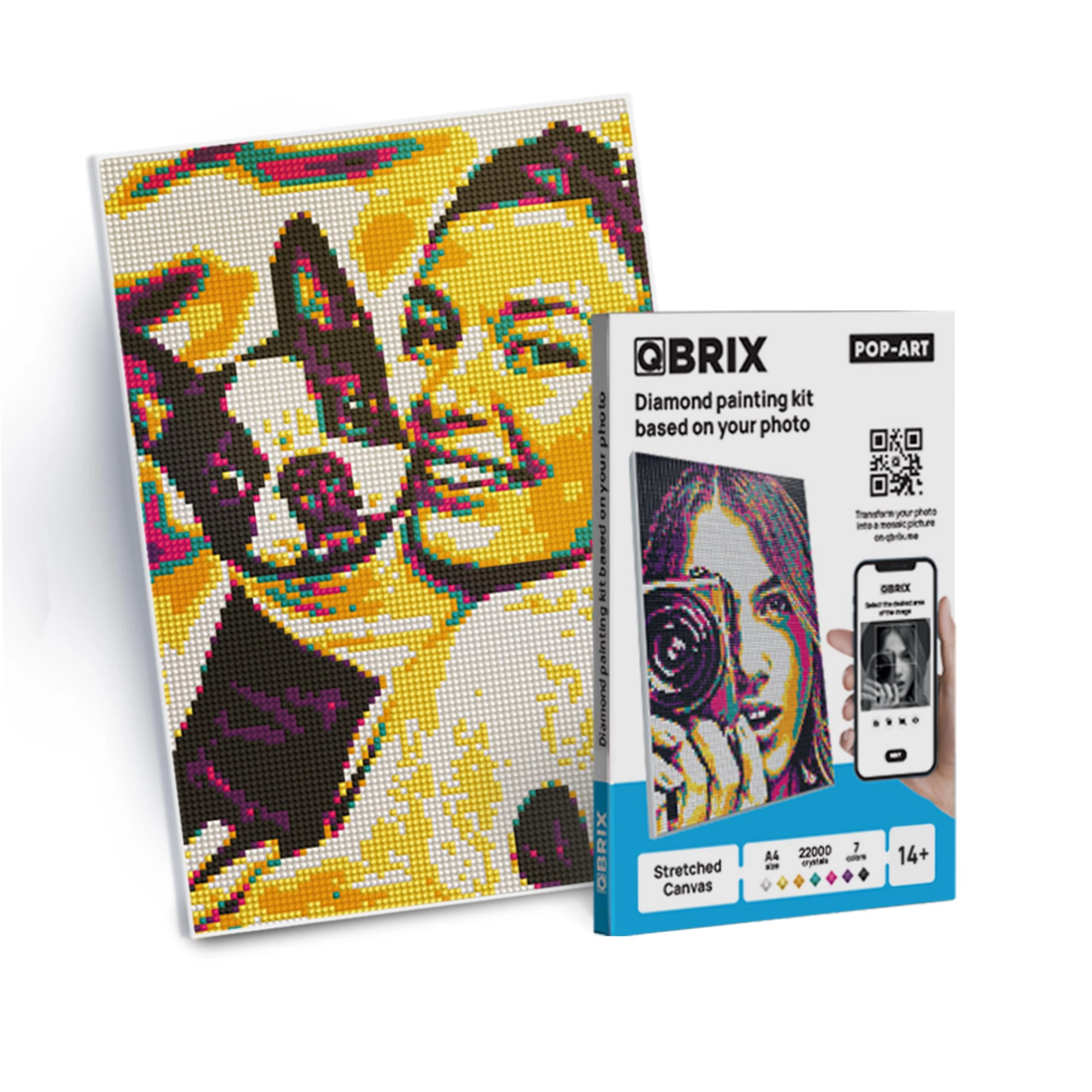 Mozaic diamant QBRIX Pop-Art (A4, 22000 strazuri)
