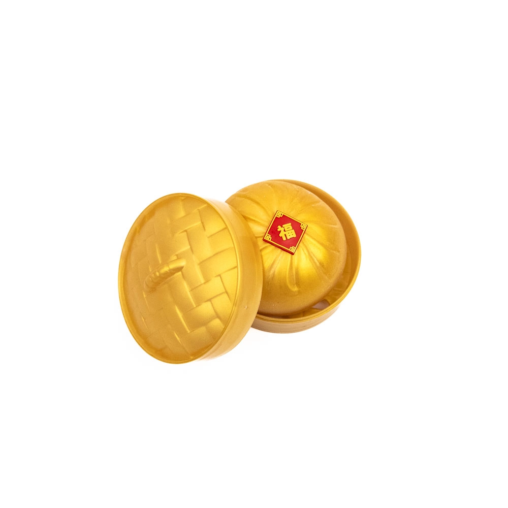 Yellow pie squishy stress toy in box