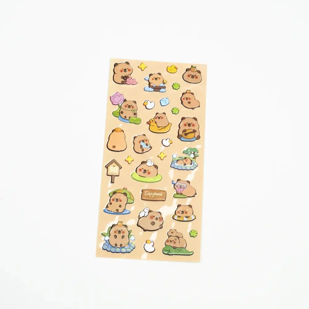 3D Capybara stickers
