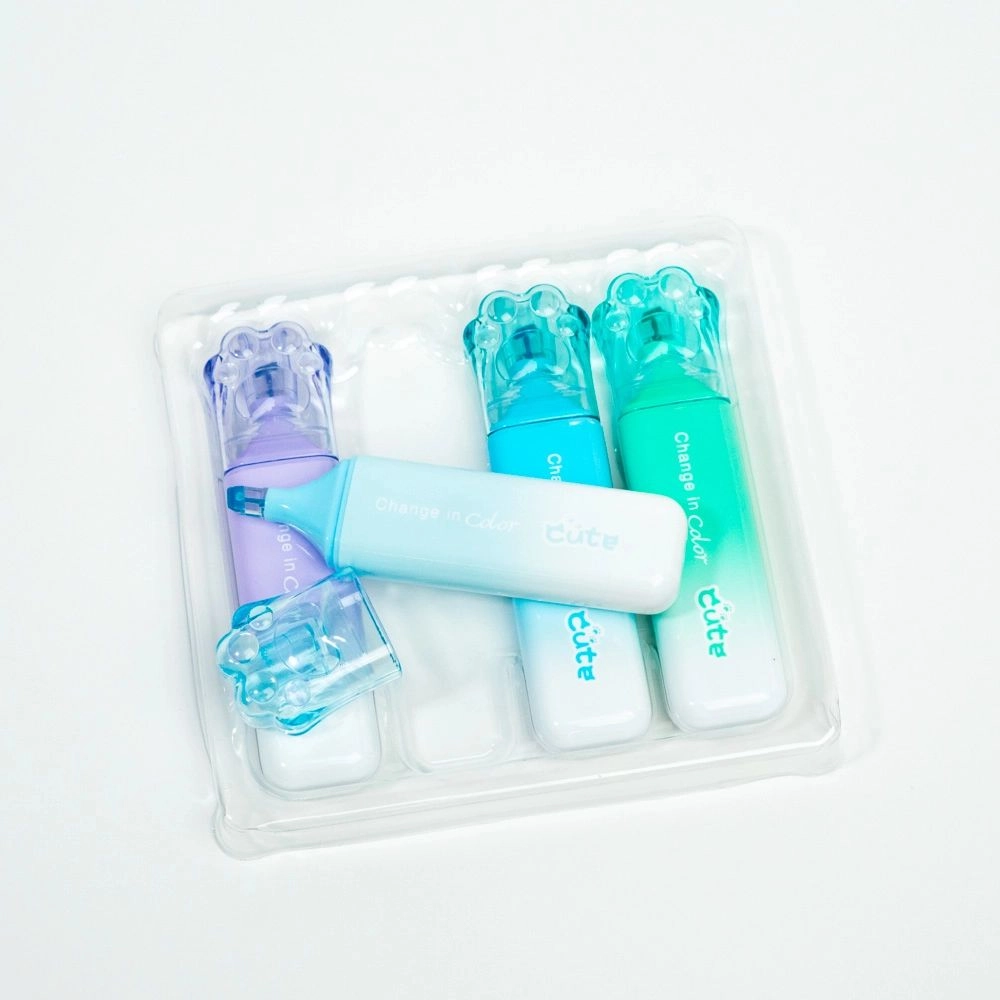 Paw highlighter markers (set of 4)