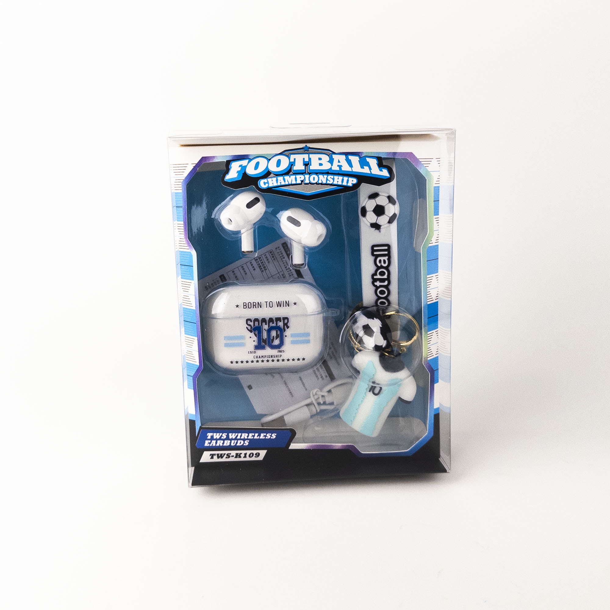 Earbuds Bluetooth + Case + Keychain