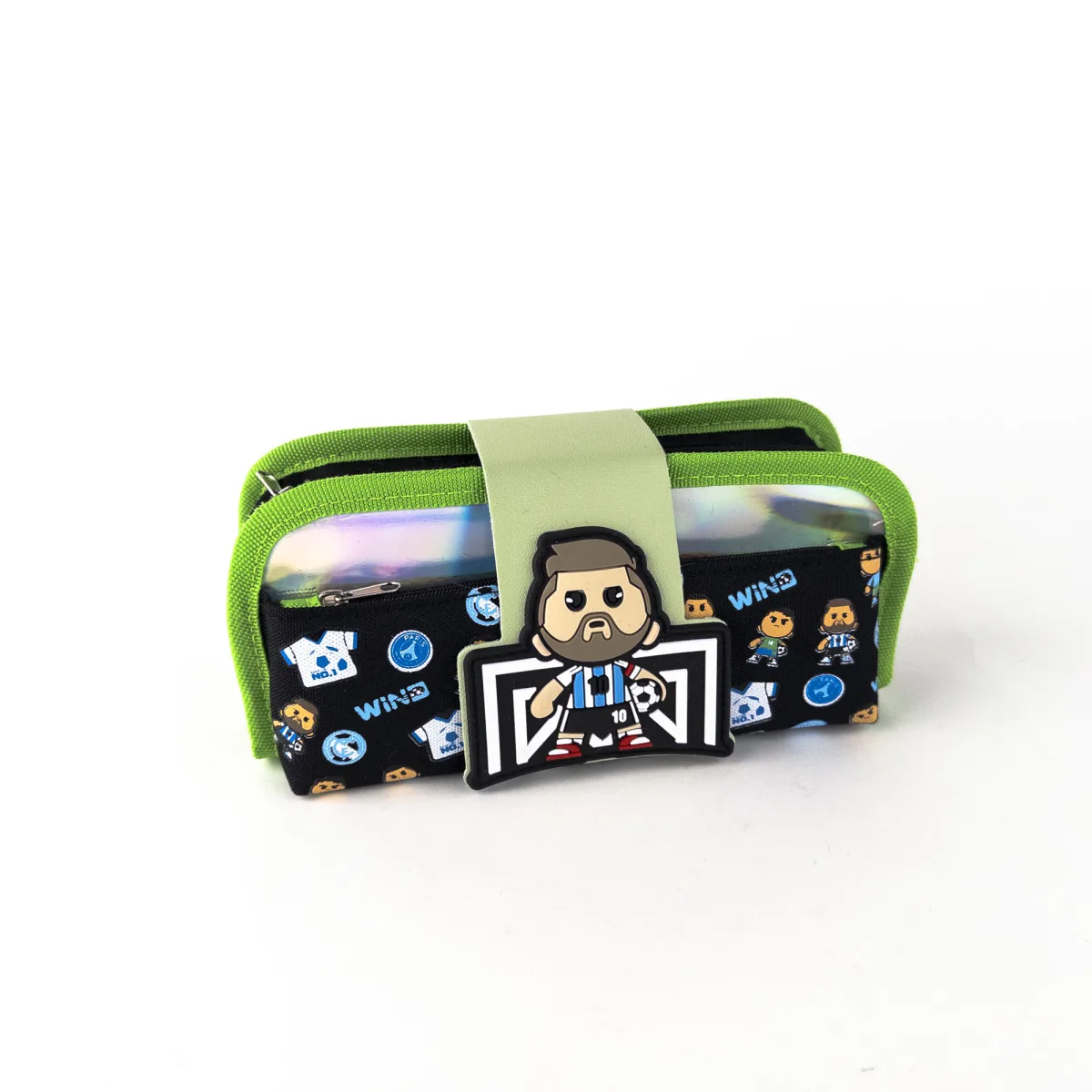 Football Player Pencil Case with Decorative Strap