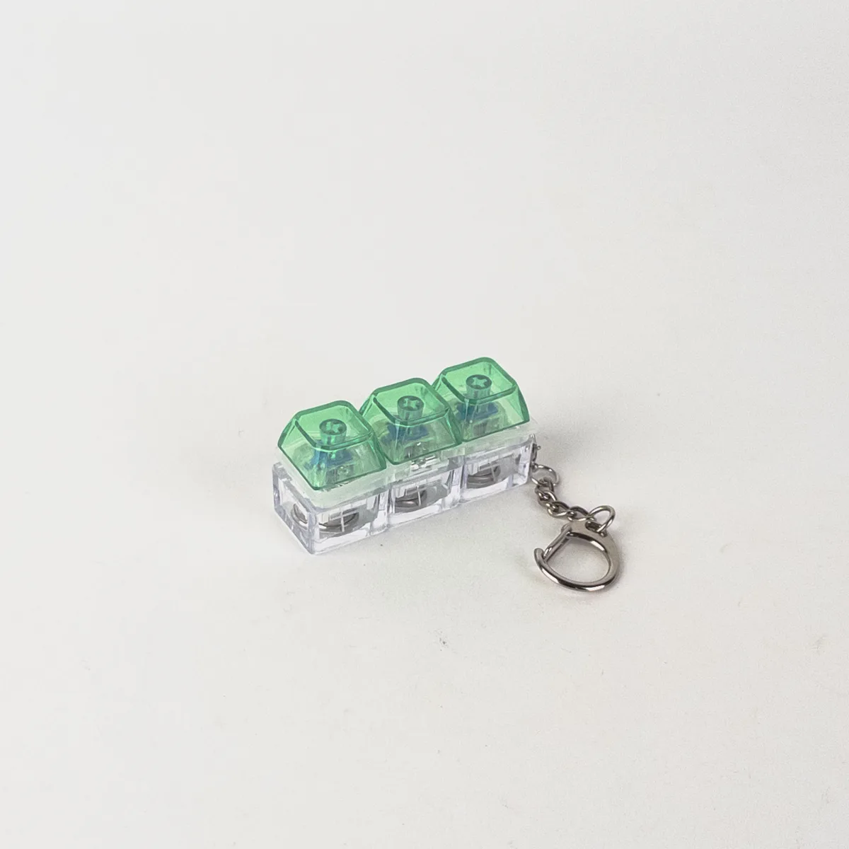 Transparent Light-Up Button Keychain (3 Buttons)