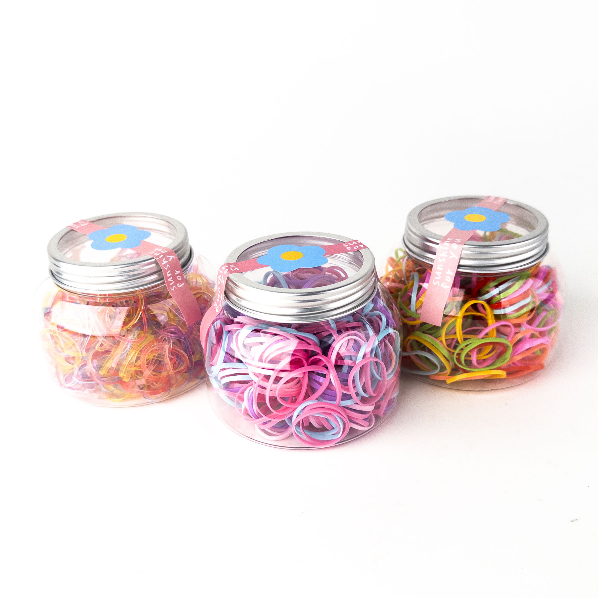 Silicone Hair Bands in Jar