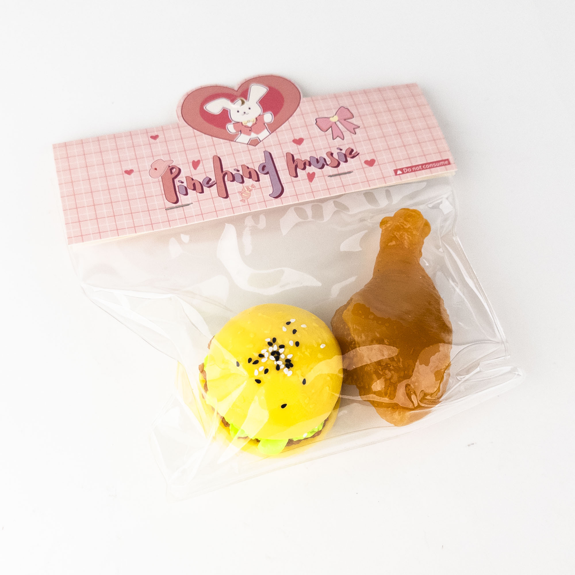 Burger & Chicken Drumstick Squishy Set