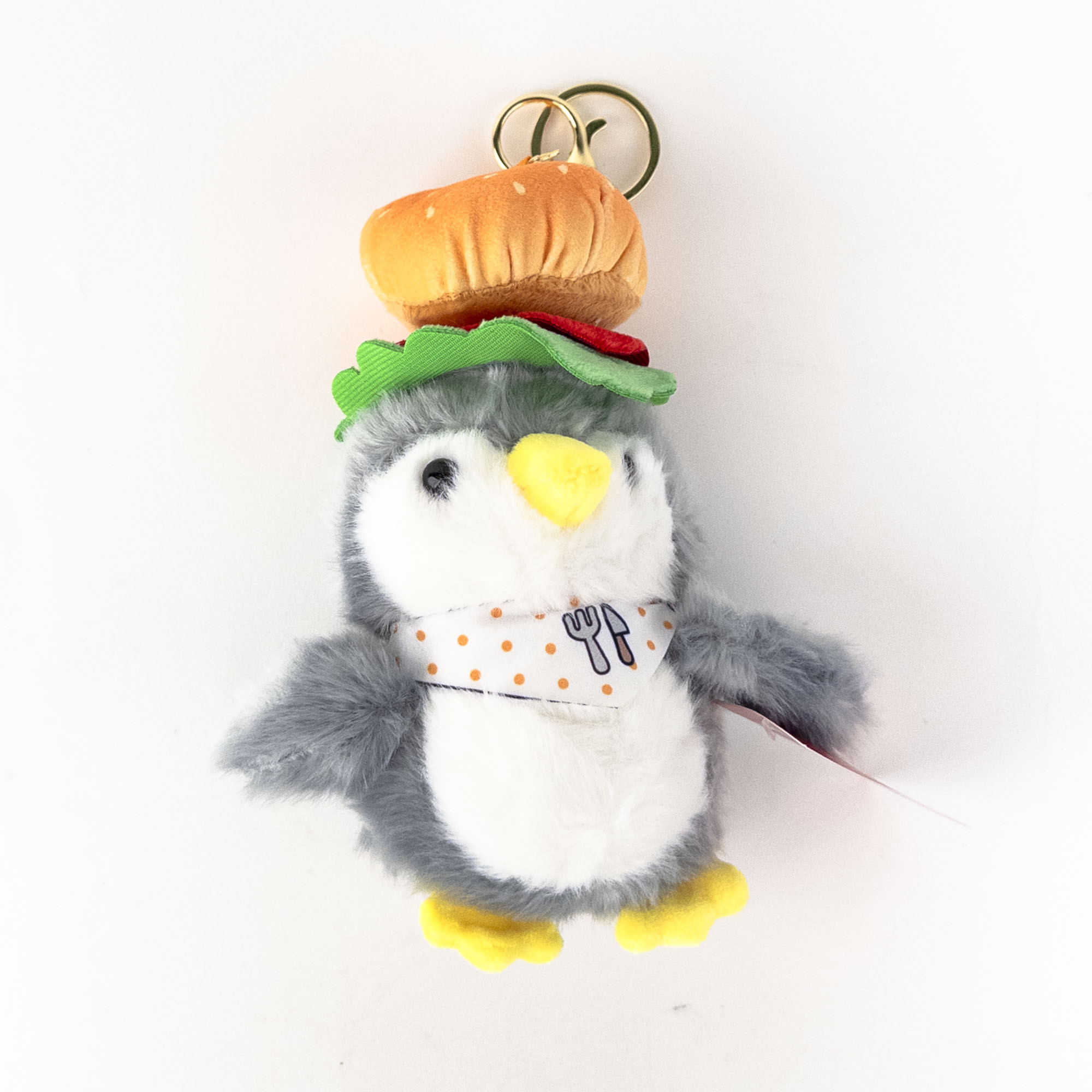 Plush Penguin Chef Keychain