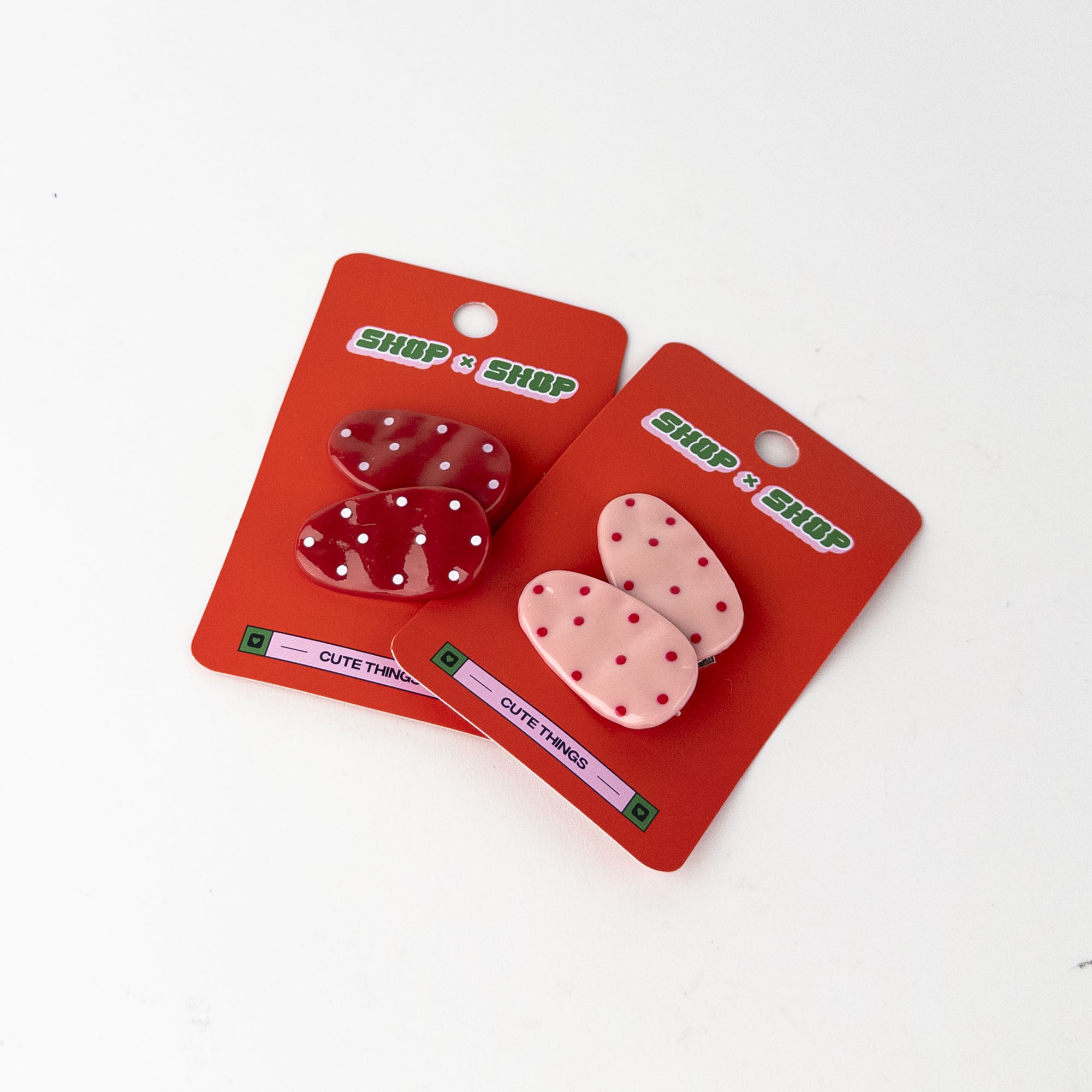 Polka Dot Hair Clips, Set of 2