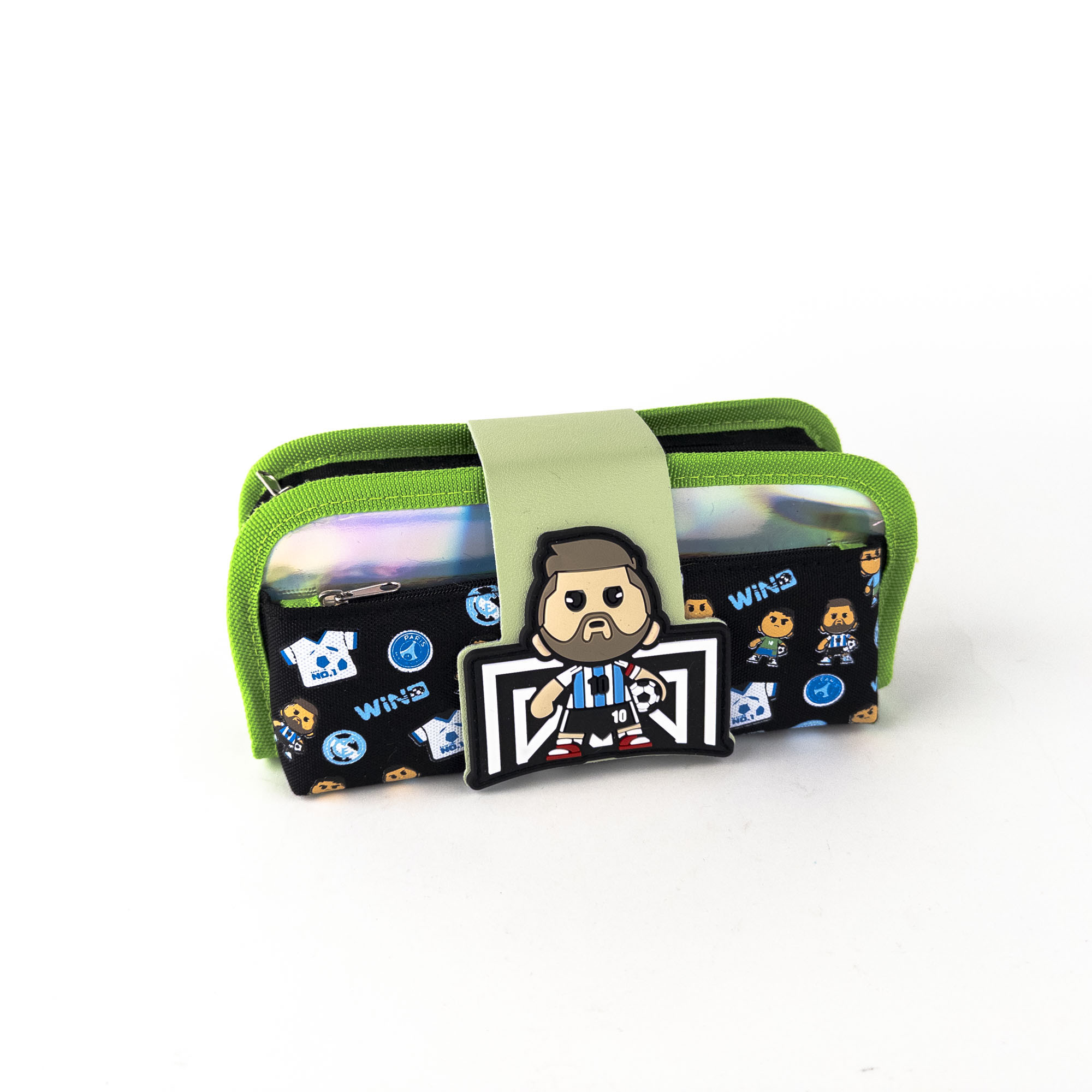 Football Player Pencil Case with Decorative Strap