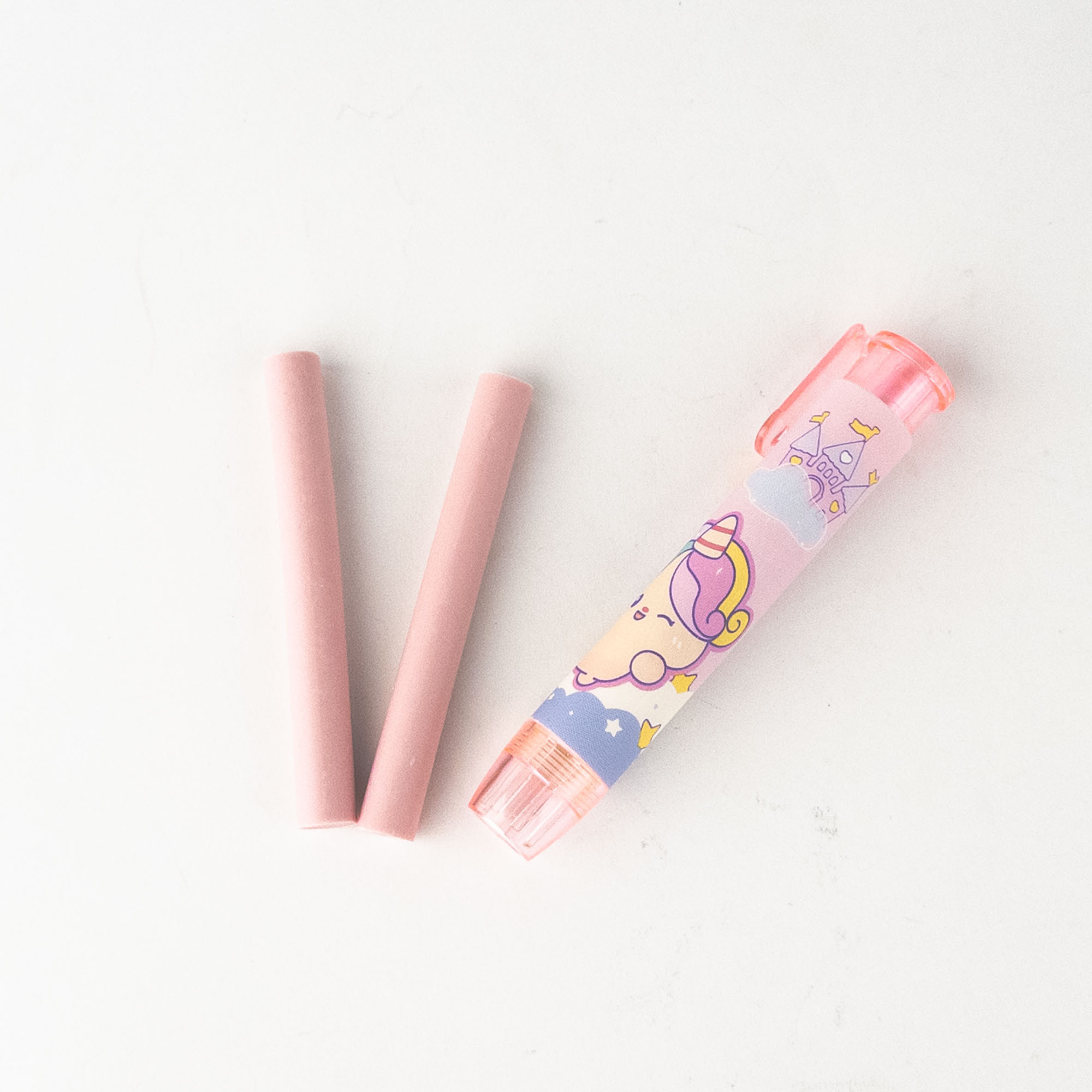 Unicorn Pencil Eraser with 2 Replacement Refills