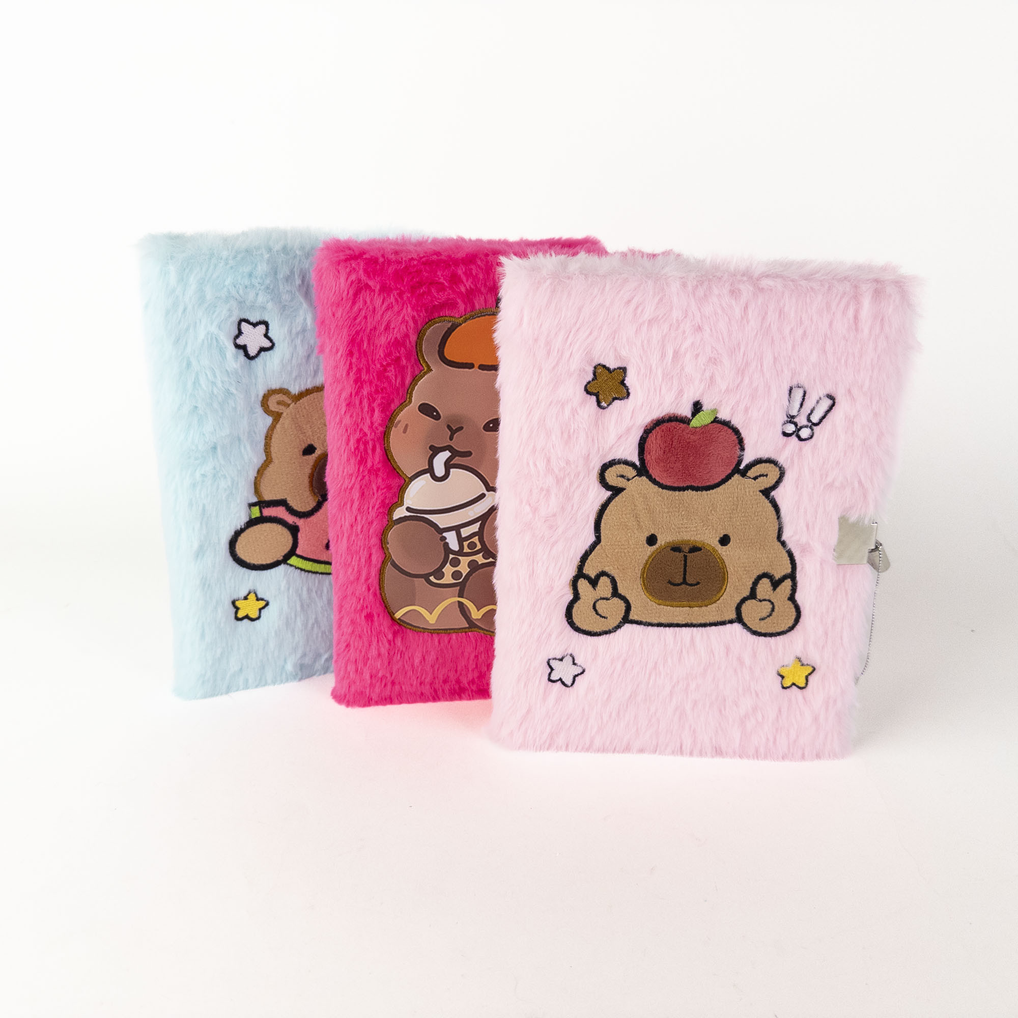 Capybara Plush Lock Notebook – 64 Sheets