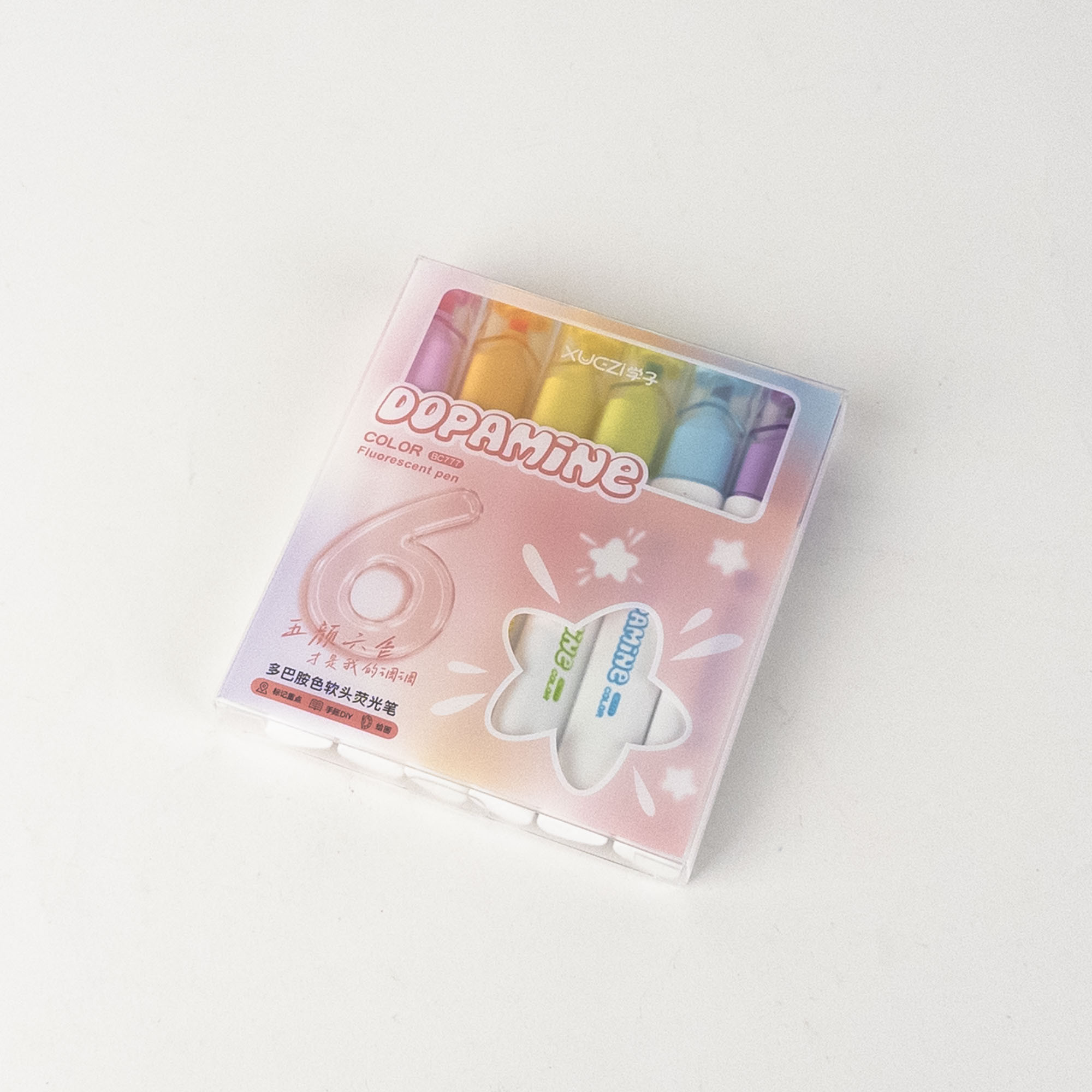 Pastel Highlighter Marker Set 6 Colors