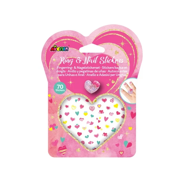 Set Fancy Me Inel și autocolante pentru unghii AVENIR