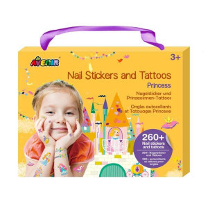 Set Fancy Me Autocolante pentru unghii și tatuaje temporare „Prințesă” AVENIR